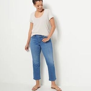 NYDJ Marilyn Straight Leg Cropped Jeans Size 10